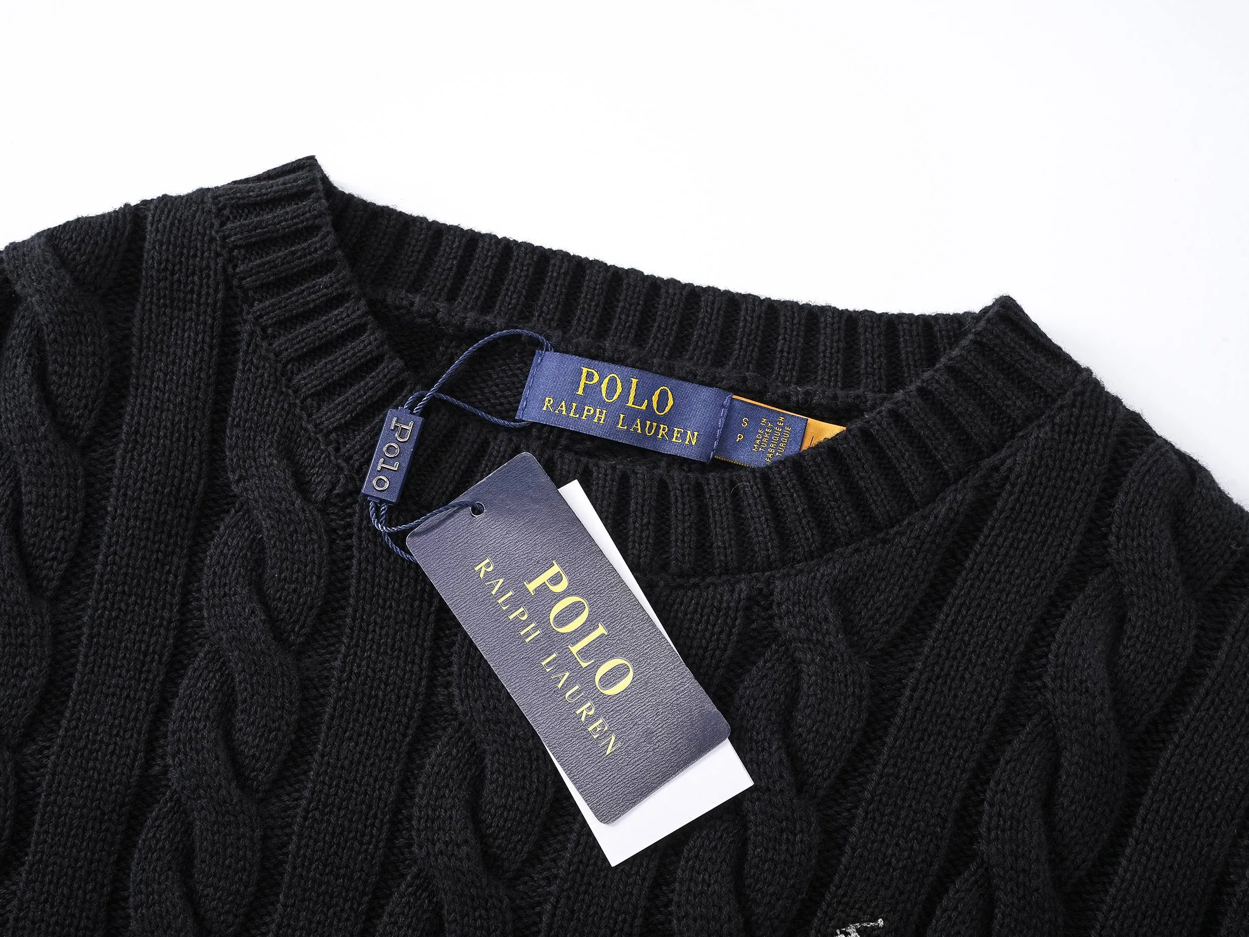 Style No. 2503 P220 Polo Ralph Lauren solid color comfortable thick cable twist knitted sweater Color: cream black navy gray Size: S (recommended within 120) m (recommended within 140) L (recommended within 160) xL (recommended within 180)